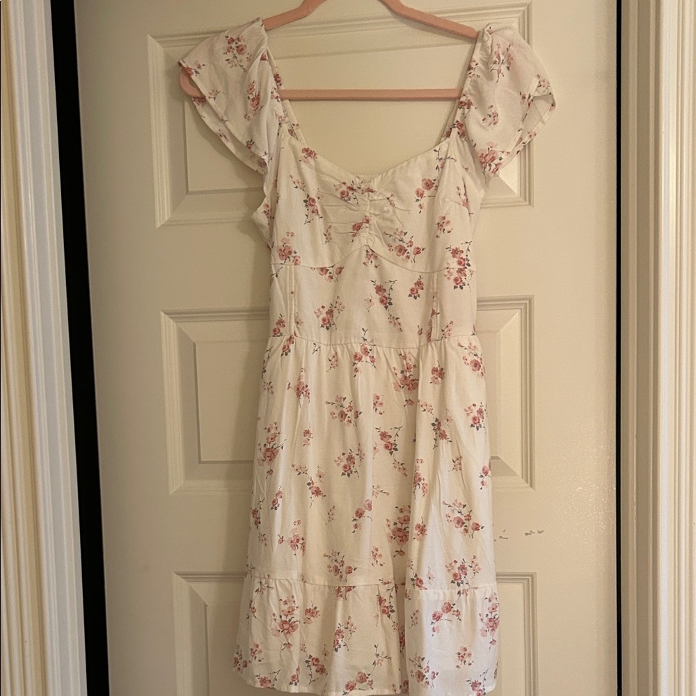 Hollister White Floral Mini Dress